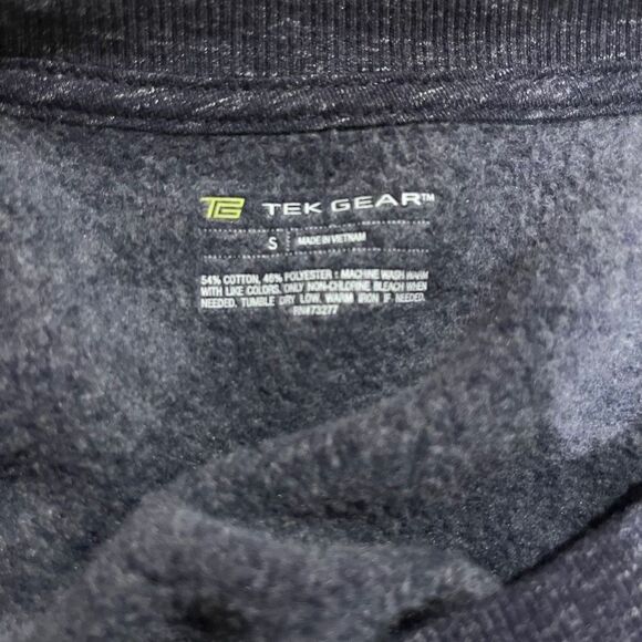 Tek Gear Heather Blue Sweatshirt w/ Thumb Holes Men’s Small - Picture 3 of 4